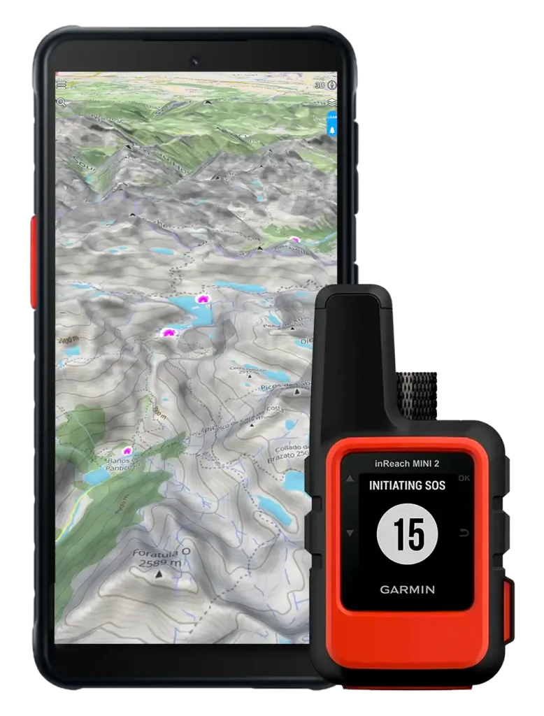 Dispositivo Garmin y móvil